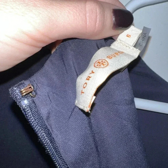 TORY BURCH DARK BLUE MIDI LENGTH SIZE 6 DRESS - Picture 5 of 15